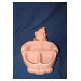 Hankscraft Pottery pink clown decanter