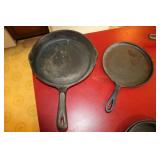 2 Cast iron fry pans including Wagners 1891