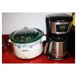 Rival Crock Pot and a Black & Decker coffee maker