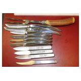 6 Carvel Hall crab knives , 2 Carvel Hall steak