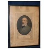 Antique 1929 Lithograph of Robert E Lee Civil War
