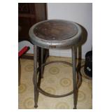 Metal shop stool and 2 box lots including