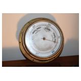Brass barometer made in England