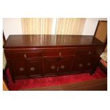 Oriental handled buffet with 3 drawers and 6