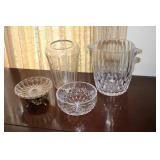 Galway crystal bowl, Belgium footed dish, crystal