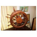 Nautical ships wheel design wine holder for 8