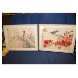 2 Oriental bird prints