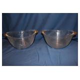 2 Studio Nova Crystal bowls with gold trim made