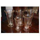 9 Medical Beakers large and small