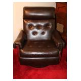 3 piece Retro style brown leatherset including