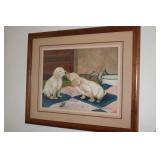 Original watercolor entitled "First Kiss" by