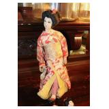 4 old Oriental dolls