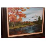 Harold Howard picture of flying mallards on