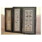 3 Oriental tapestry style pictures