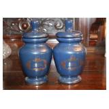 Pair of vintage apothecary pharmacy jars,