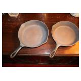 2 Cast iron fry pans, one Wagner Ware Sidney-