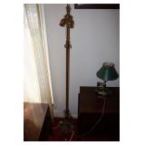 Brass claw foot floor lamp,  vintage desk lamp