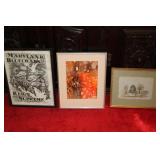 Etching style picture by W Harris of an old