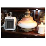 Oil base lamp, Warm Fusion heater, alabaster jar