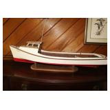 Wooden model work boat "Cindy L."  46" long
