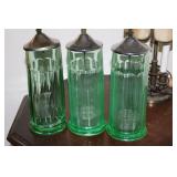 Lot of 3 vintage straw dispensers