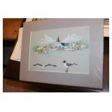 Lot of pictures including pencil etching and a