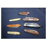 Lot of 7 pocket knives
