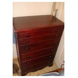 5 Drawer dresser scarring on top and vintage