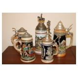 5 Steins including West Germany