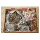 Box lot including Sterling weighted compote,