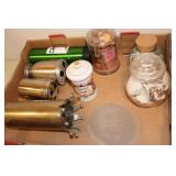 Contents of bathroom including shower stool,