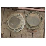 Antique Ship portholes outside diameter 13" and 2