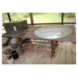 Teak wooden outdoor table does not include