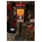 Northwestern gumball/candy machine with stand