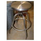 Stainless steel adjustable height stool