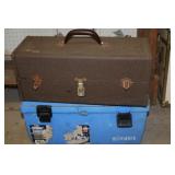 2 tackle boxes one has lures