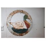 Metal wall hanging of a mallard duck