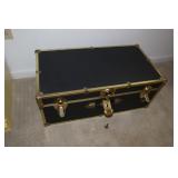 Foot locker with key and contents - old games