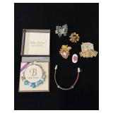Costume jewelry lot - butterfly ring, Bella