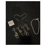 Art Deco link earrings and Pane in the Glass