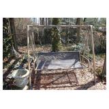 Metal patio swing set