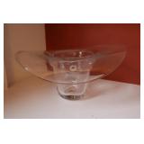 Glass cowboy vase bowl