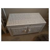 White wicker cabinet chest 32' x 16' x 16' H