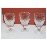 3 Waterford short stemmed wine glasses 'Colleen'