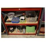 Red metal shelving unit 36' x 18' x 36' H