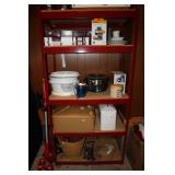 Red Metal shelving unit 36' x 18' x 72' H