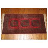 Afghan style small accent rug 41' x 21'