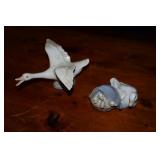 Lladro figurines 'Ducklings' #4895 & 'Goose