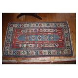 Caucasian Kazak style small accent rug 56' x 32'