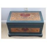 Country primitive pine trunk chest 24' 13' x 14'